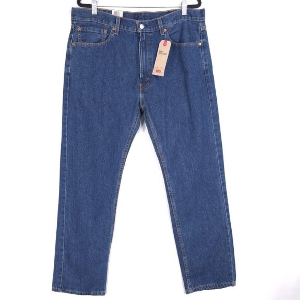 NWT LEVI’S 505 REGULAR Men’s Jeans 38x32 Straight Leg EXTRA ROOM IN THIGH Cotton